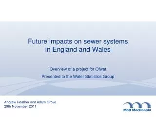 Future impacts on sewer systems in England and Wales