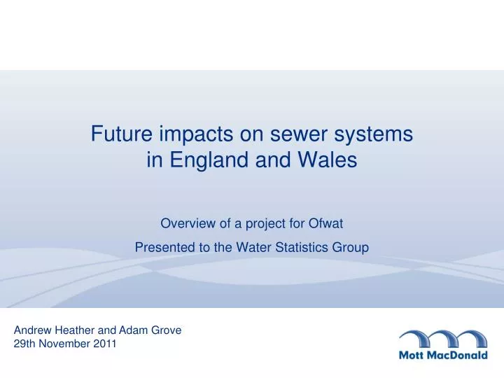 future impacts on sewer systems in england and wales