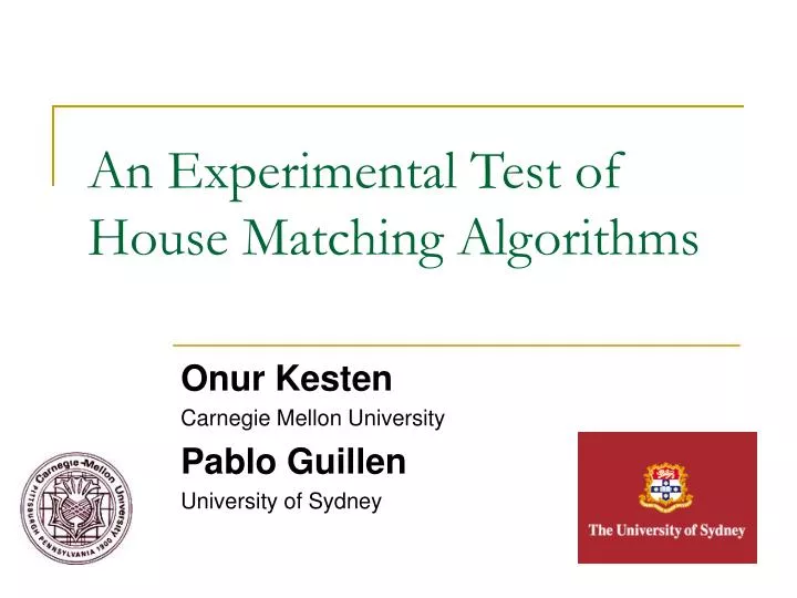 an experimental test of house matching algorithms