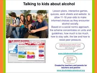 Talking to kids about alcohol