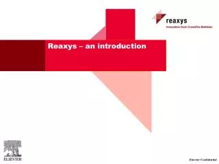 Reaxys – an introduction