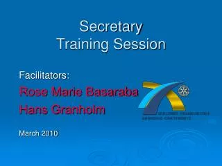 Secretary Training Session