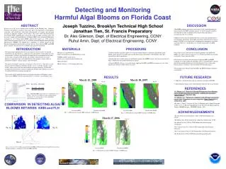 Detecting and Monitoring Harmful Algal Blooms on Florida Coast