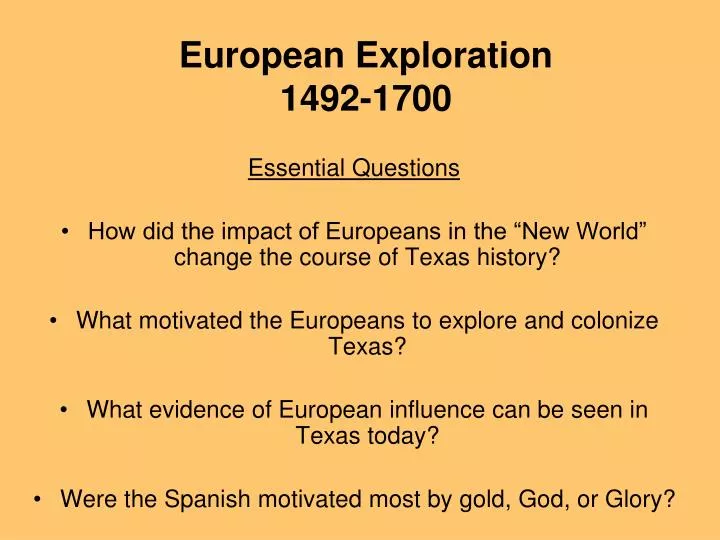 european exploration 1492 1700