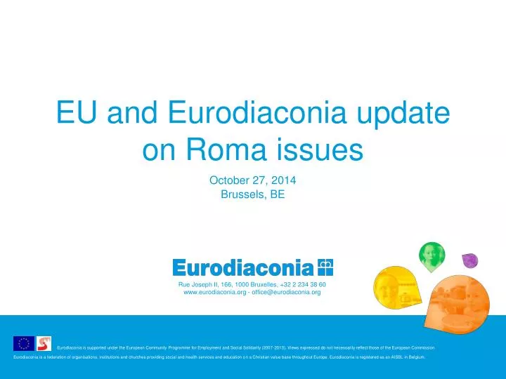 eu and eurodiaconia update on roma issues