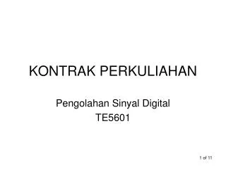 kontrak perkuliahan