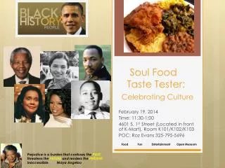 Soul Food Taste Tester: Celebrating Culture