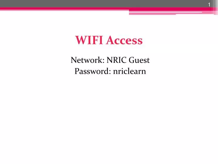 wifi access