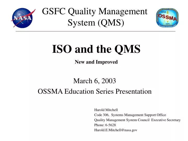 march 6 2003 ossma education series presentation