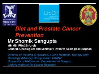 Diet and Prostate Cancer Prevention