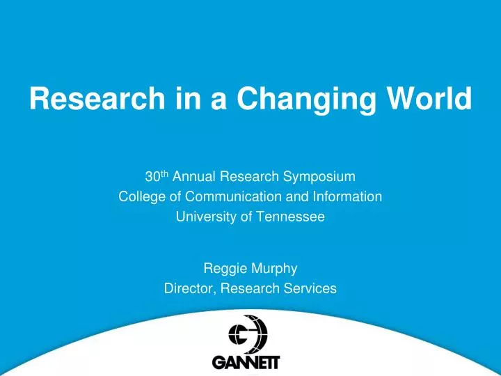research in a changing world