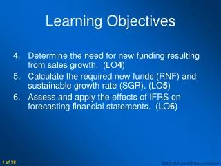 Learning Objectives