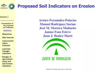 Proposed Soil Indicators on Erosion