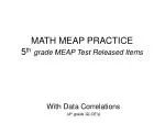 MATH MEAP PRACTICE 5 th grade MEAP Test Released Items - slide 1