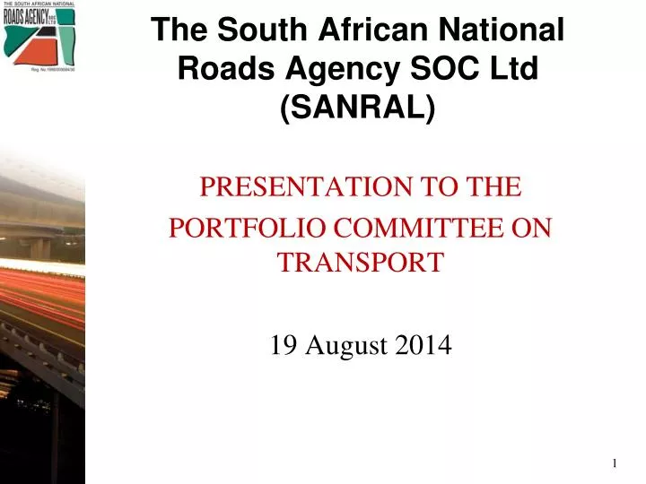 the south african national roads agency soc ltd sanral