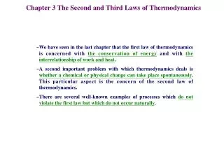 Chapter 3 The Second and Third Laws of Thermodynamics