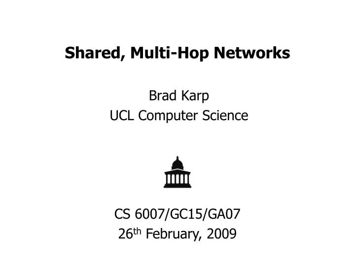 shared multi hop networks