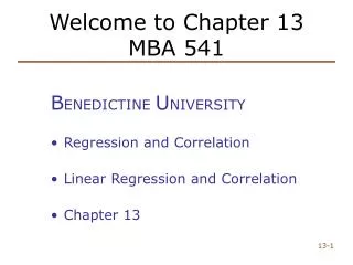 welcome to chapter 13 mba 541
