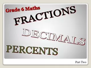 Grade 6 Maths