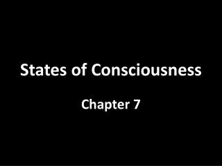 States of Consciousness