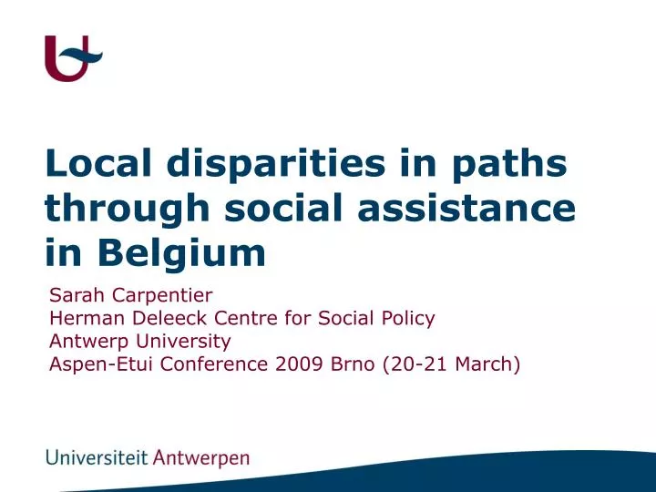 local disparities in paths through social assistance in belgium