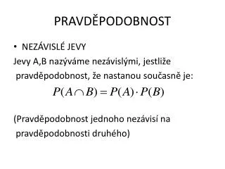 pravd podobnost