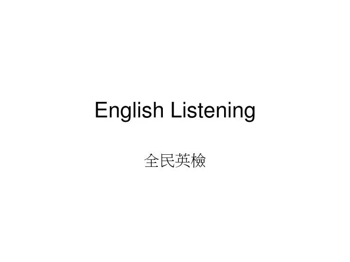 english listening