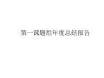 第一课题组年度总结报告 - slide 1