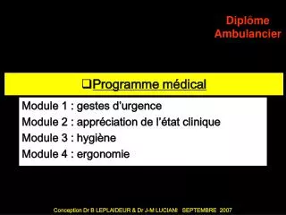programme m dical