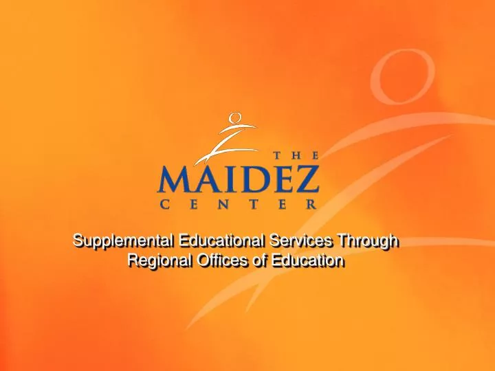 supplemental educational services through regional offices of education