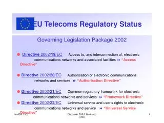 EU Telecoms Regulatory Status