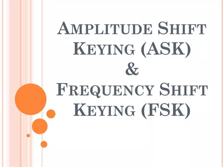 amplitude shift keying ask frequency shift keying fsk