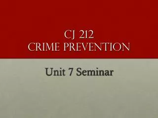 cj 212 crime prevention