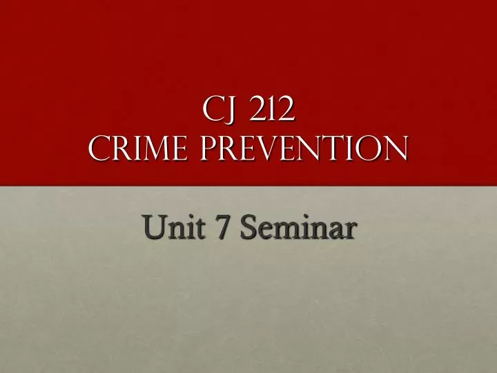 cj 212 crime prevention