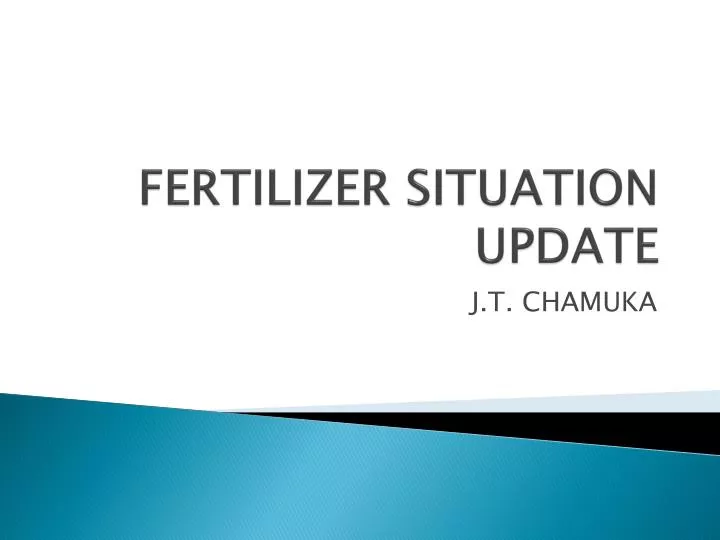 fertilizer situation update