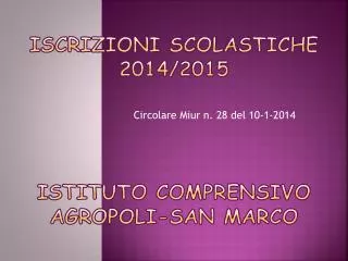 iscrizioni scolastiche 2014 2015