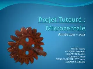 projet tuteur microcentale