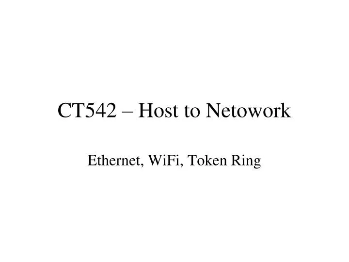 ct542 host to netowork