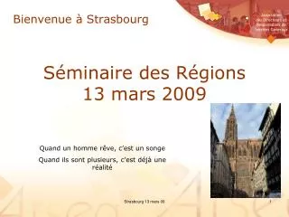 s minaire des r gions 13 mars 2009