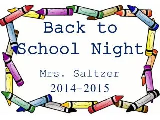 Back to School Night