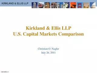 Kirkland &amp; Ellis LLP U.S. Capital Markets Comparison