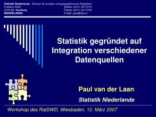 statistik gegr ndet auf integration verschiedener datenquellen