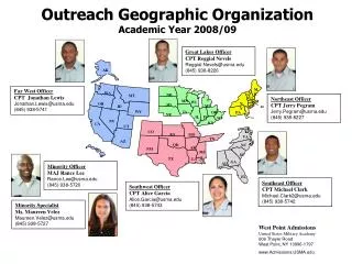 Outreach Geographic Organization Academic Year 2008/09