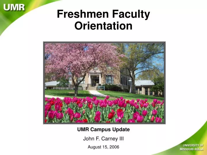 freshmen faculty orientation