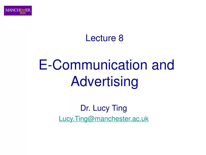 lecture 8 e communication and advertising
