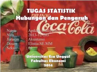 tugas statistik hubungan dan pengaruh