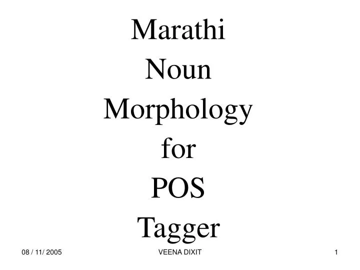 marathi noun morphology for pos tagger