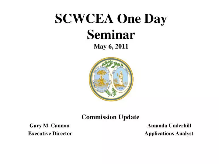 scwcea one day seminar may 6 2011