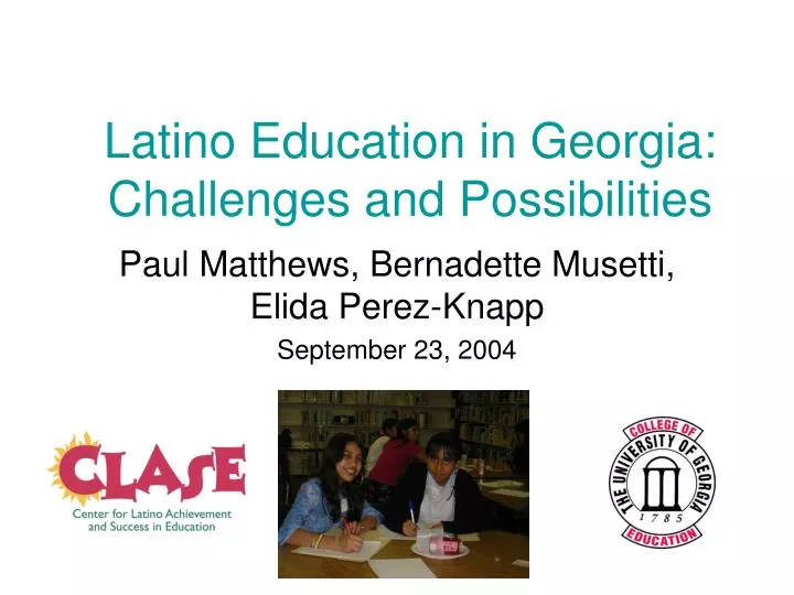 latino education in georgia challenges and possibilities