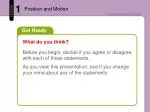 Position and Motion - slide 1